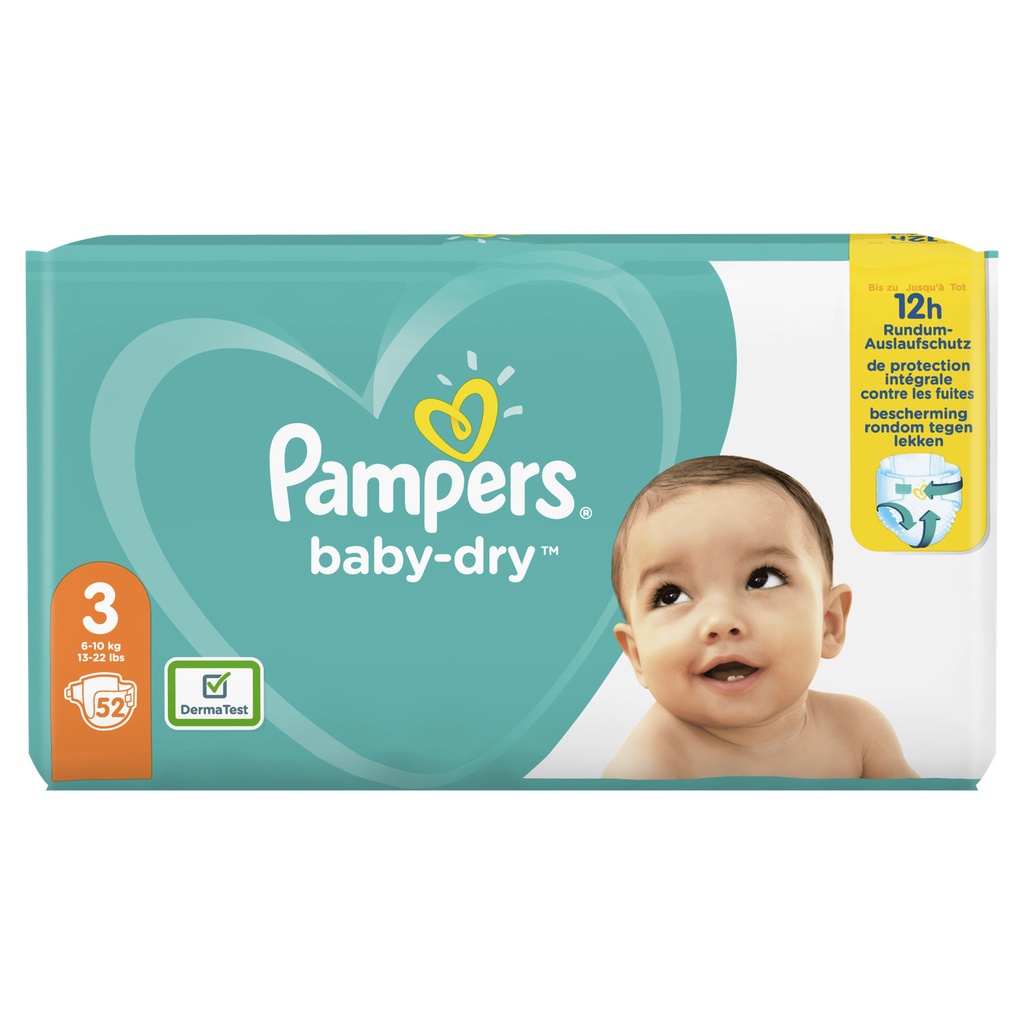 Pampers - Couches S3 6/10kg - x52